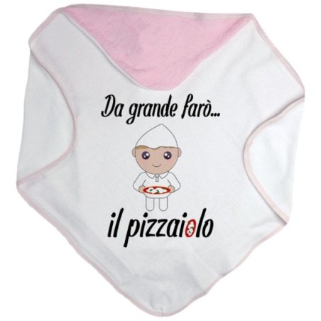 Accappatoio neonato da grande farò il pizzaiolo Da grande farò