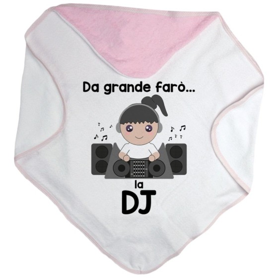 Accappatoio neonato da grande farò il dj Da grande farò