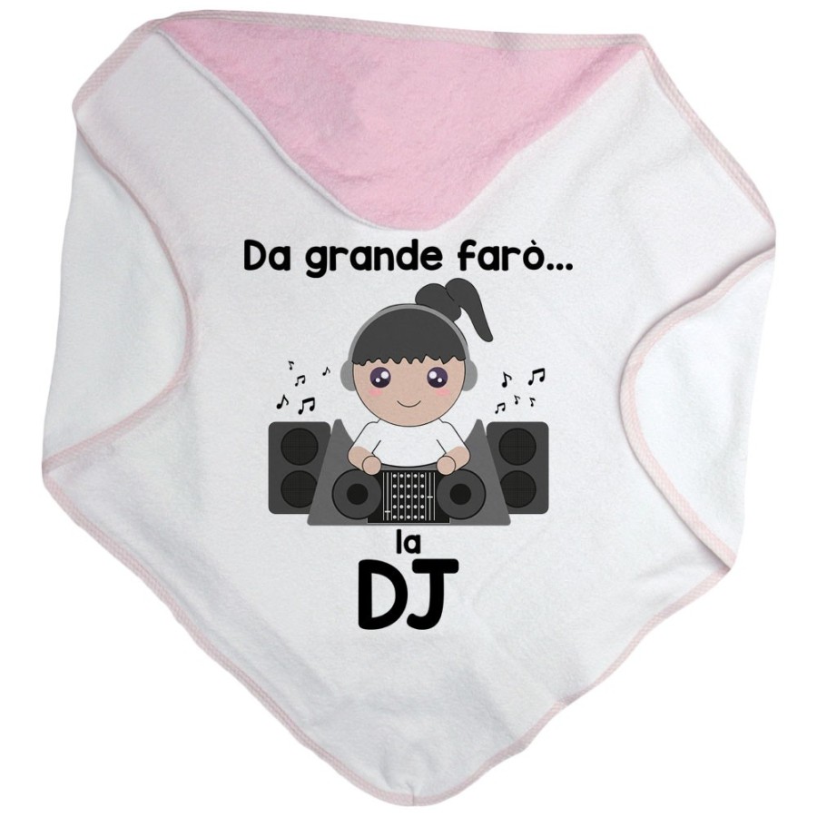 Accappatoio neonato da grande farò il dj Da grande farò