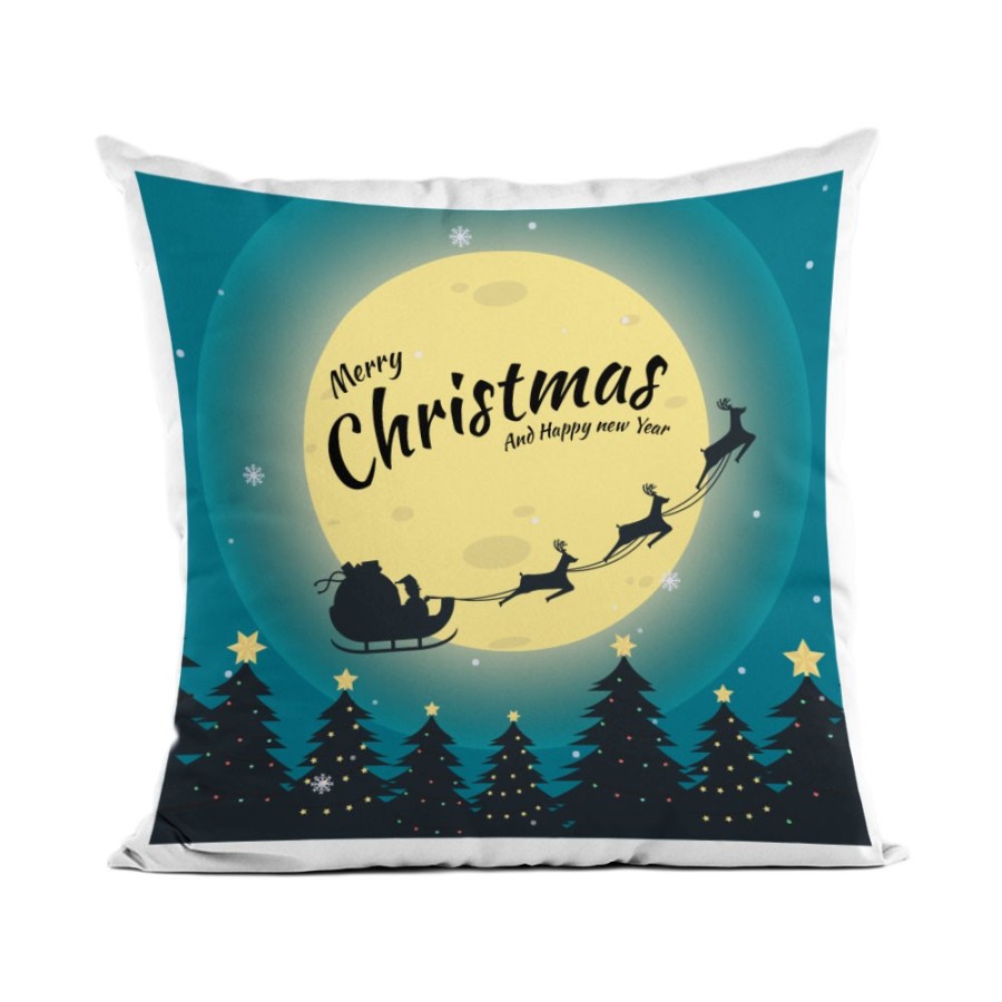 Cuscino merry christmas and happy new year santa claus is coming Natale