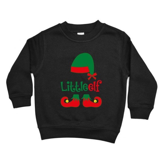 Felpa bambino personalizzabile con nome little elf Natale