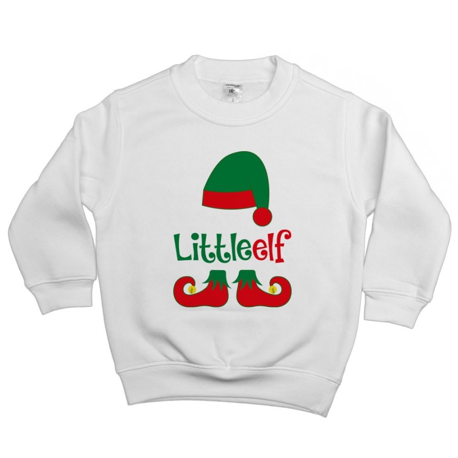 Felpa bambino personalizzabile con nome little elf Natale