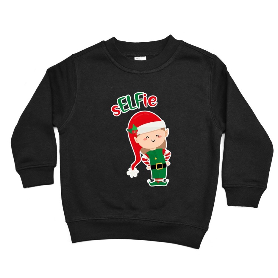 Felpa bambino personalizzabile con nome selfie Natale