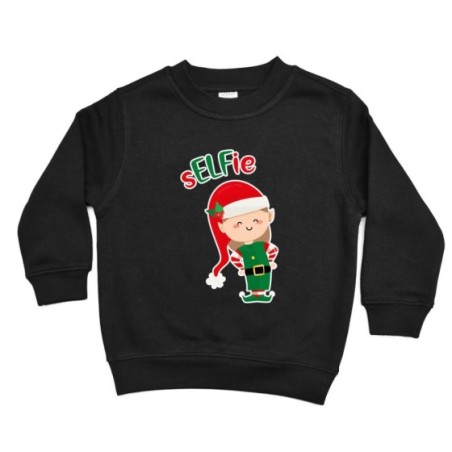 Felpa bambino personalizzabile con nome selfie Natale