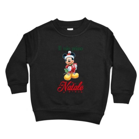 Felpa bambino personalizzabile con nome topolino il mio primo natale Natale
