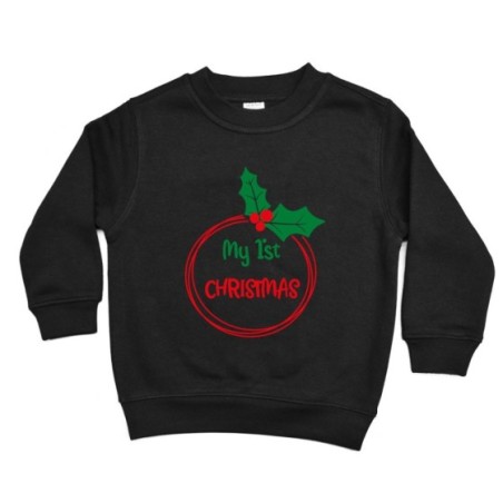 Felpa bambino personalizzabile con nome my first christmas