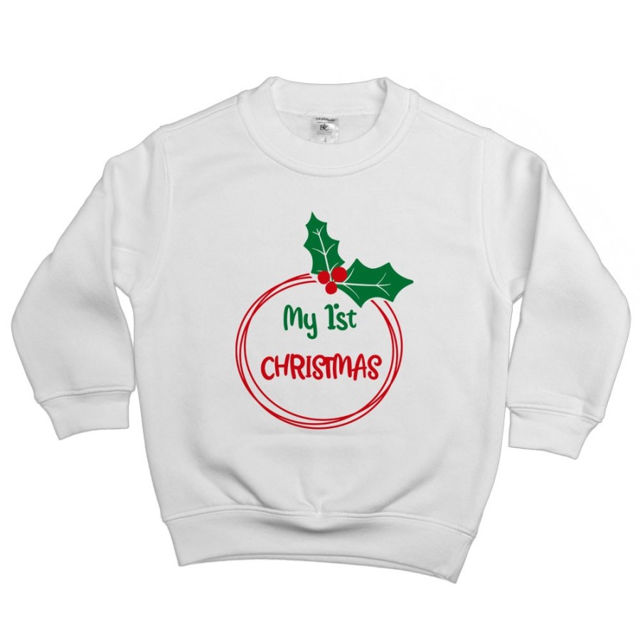 Felpa bambino personalizzabile con nome my first christmas Natale