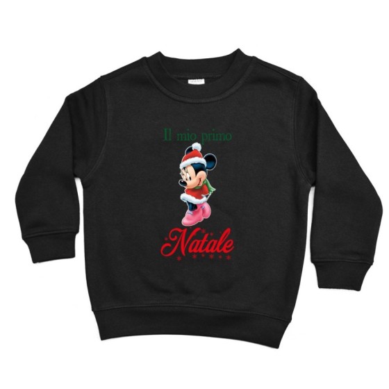 Felpa bambino personalizzabile con nome minnie il mio primo natale Natale