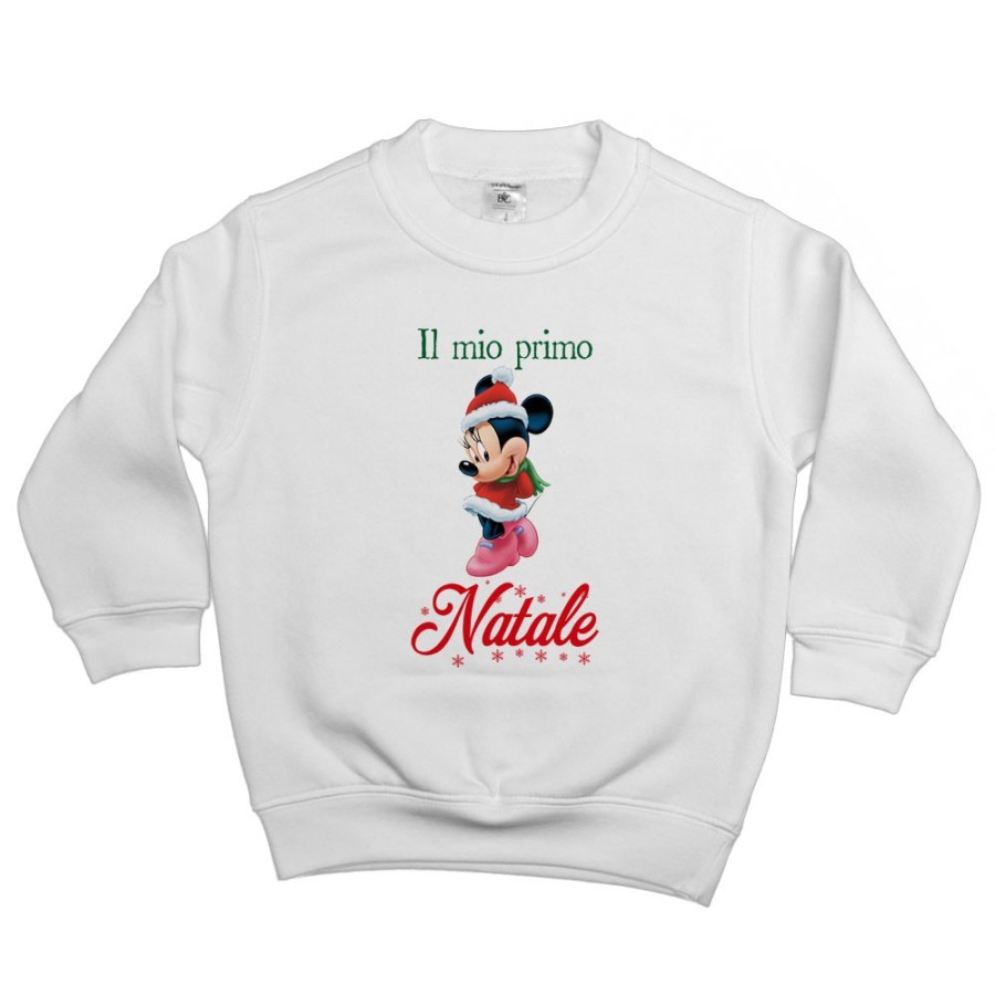 Felpa bambino personalizzabile con nome minnie il mio primo natale Natale
