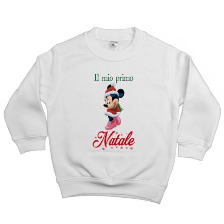 Felpa bambino personalizzabile con nome minnie il mio primo natale Natale