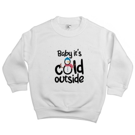 Felpa bambino personalizzabile con nome baby it's cold...