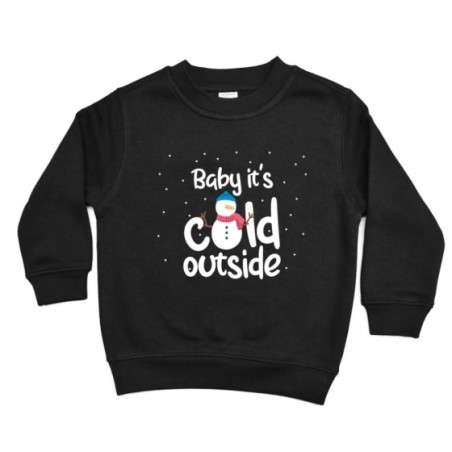 Felpa bambino personalizzabile con nome baby it's cold outside Natale