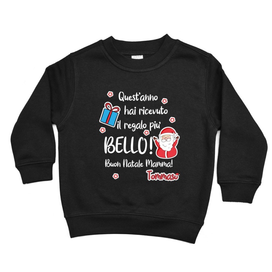 Felpa bambino personalizzata con nome mamma quest'anno hai ricevuto il regalo più bello natale Natale