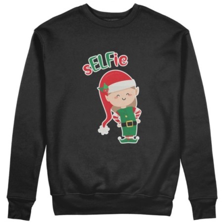 Felpa donna personalizzabile con nome selfie Natale