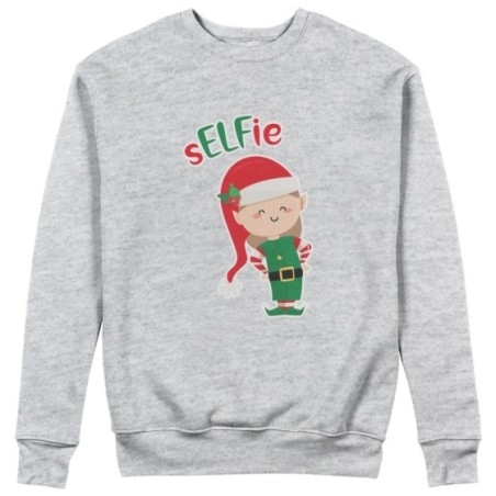 Felpa donna personalizzabile con nome selfie Natale