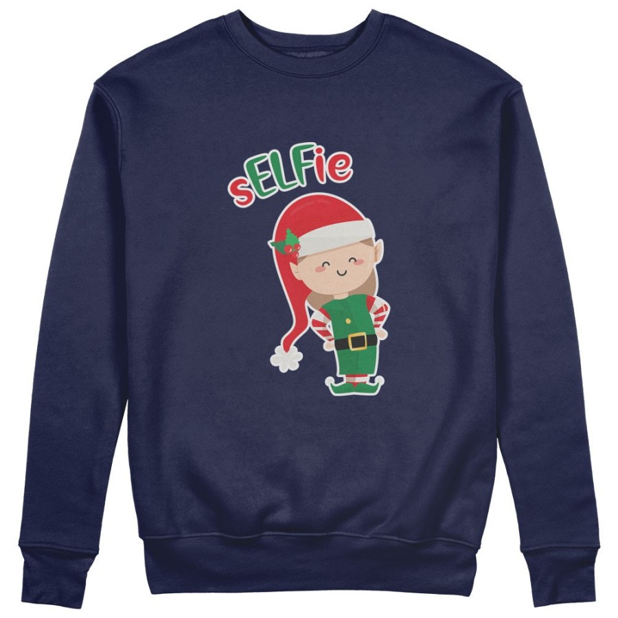 Felpa donna personalizzabile con nome selfie Natale