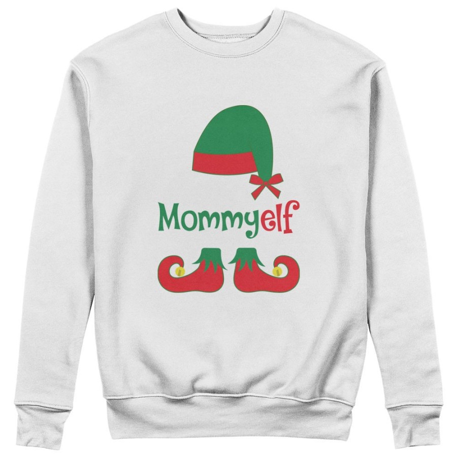 Felpa donna personalizzabile con nome mommy elf Natale