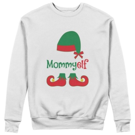 Felpa donna personalizzabile con nome mommy elf Natale