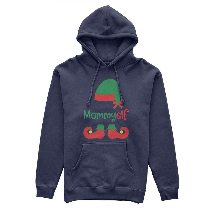 Felpa donna personalizzabile con nome mommy elf Natale