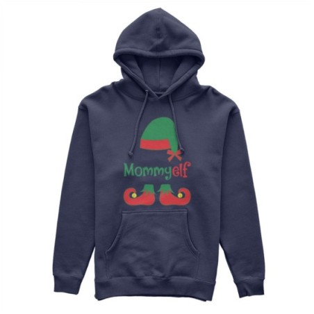 Felpa donna personalizzabile con nome mommy elf Natale