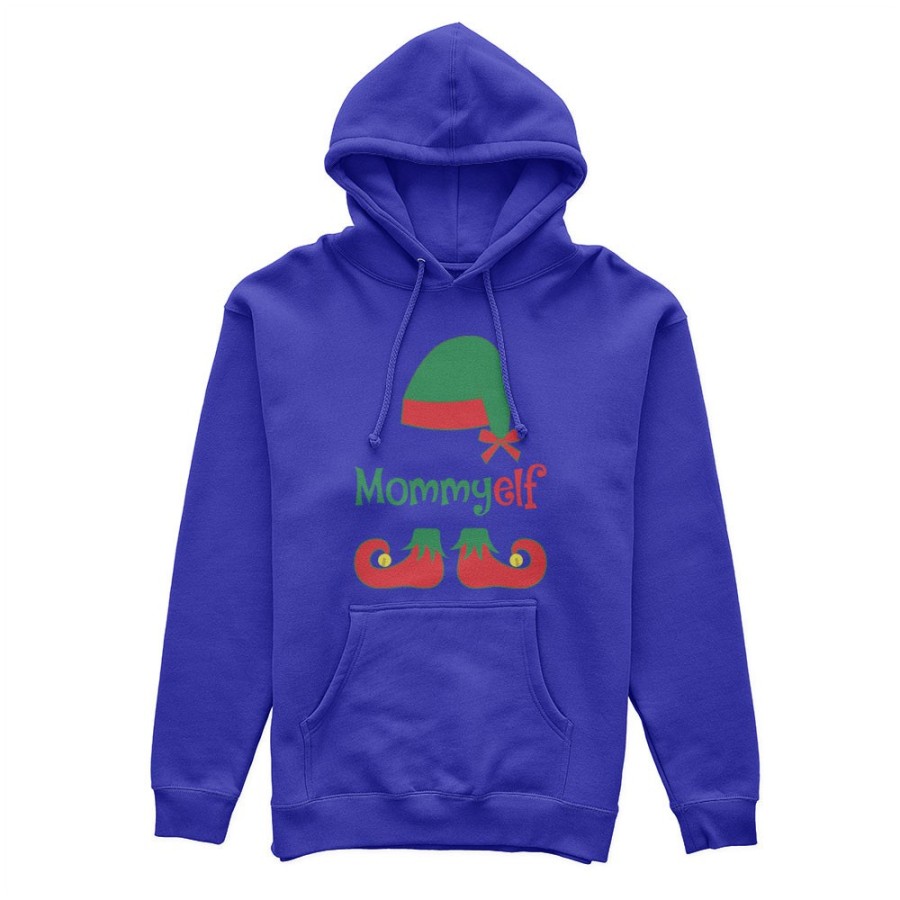 Felpa donna personalizzabile con nome mommy elf Natale