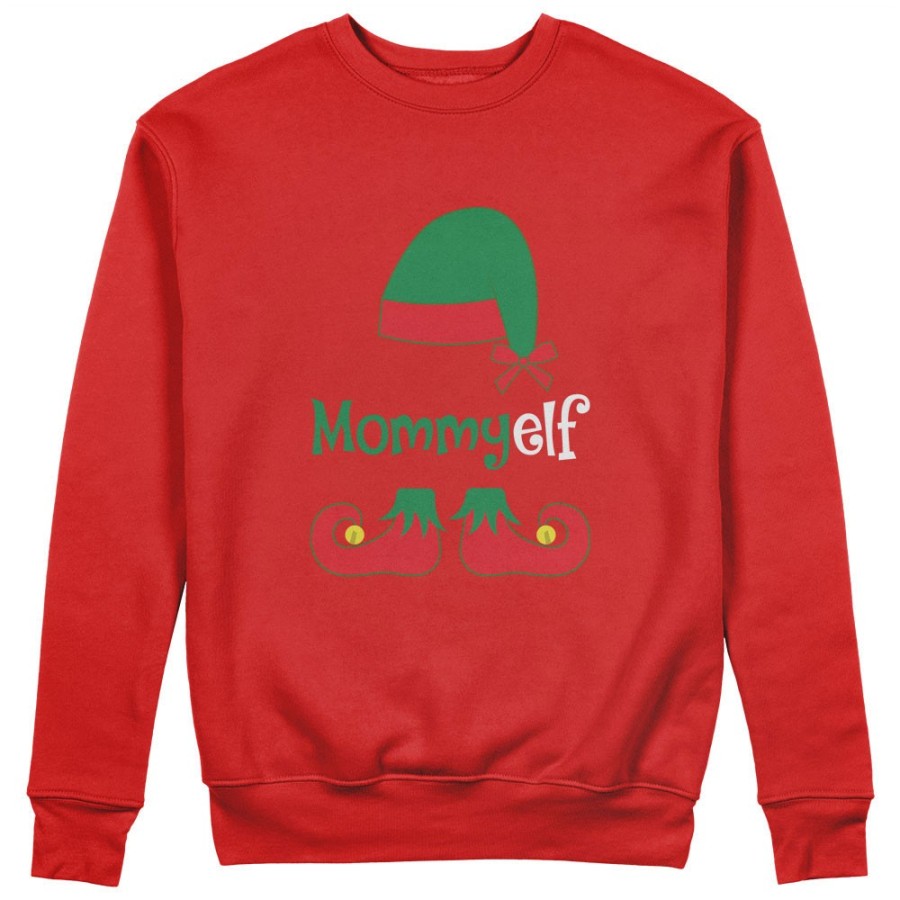 Felpa donna personalizzabile con nome mommy elf Natale