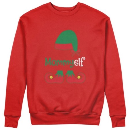 Felpa donna personalizzabile con nome mommy elf Natale