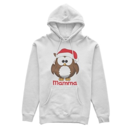 Felpa donna personalizzata con nome gufetta mamma Natale
