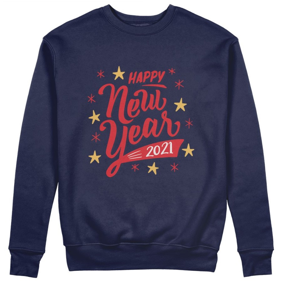 Felpa donna personalizzata con anno happy new year Natale