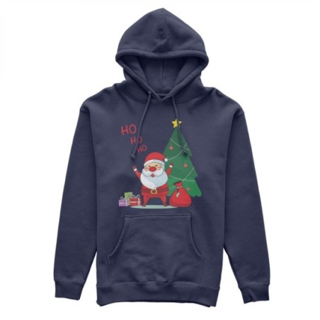Felpa donna personalizzabile con nome ho ho ho babbo natale con i regali Natale