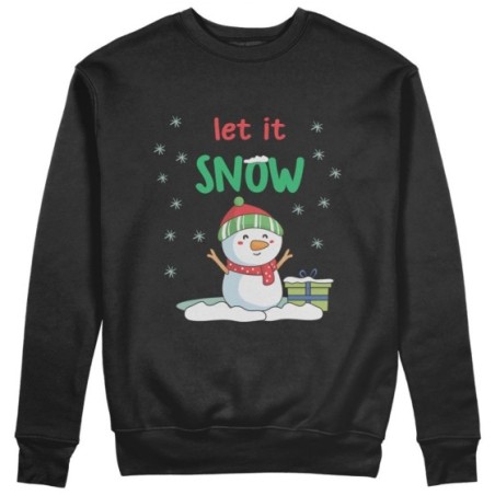 Felpa donna pupazzo di neve let it snow