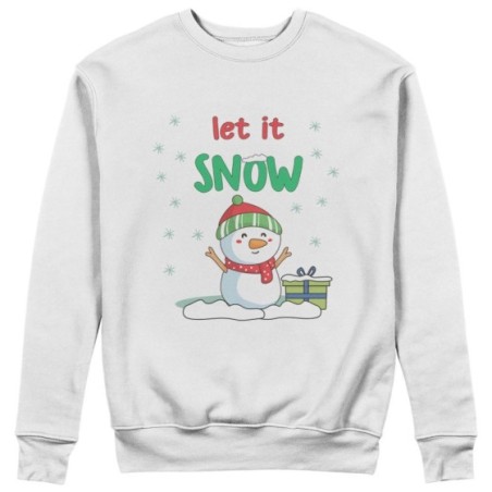 Felpa donna pupazzo di neve let it snow Natale