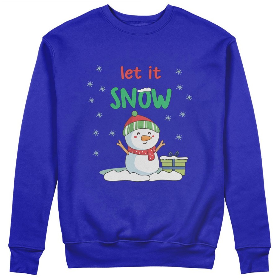 Felpa donna pupazzo di neve let it snow Natale