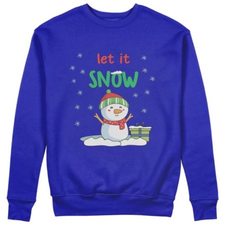 Felpa donna pupazzo di neve let it snow Natale