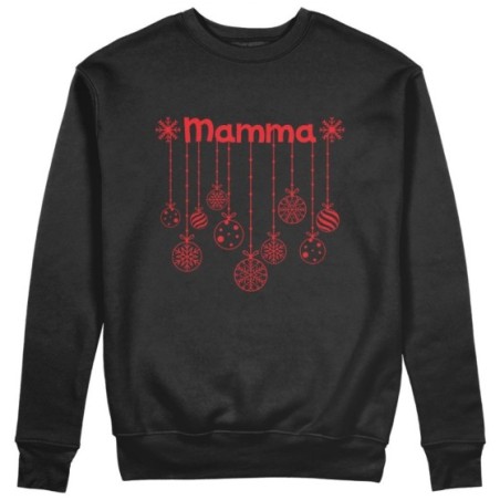 Felpa donna personalizzata con nome decorazioni natalizie