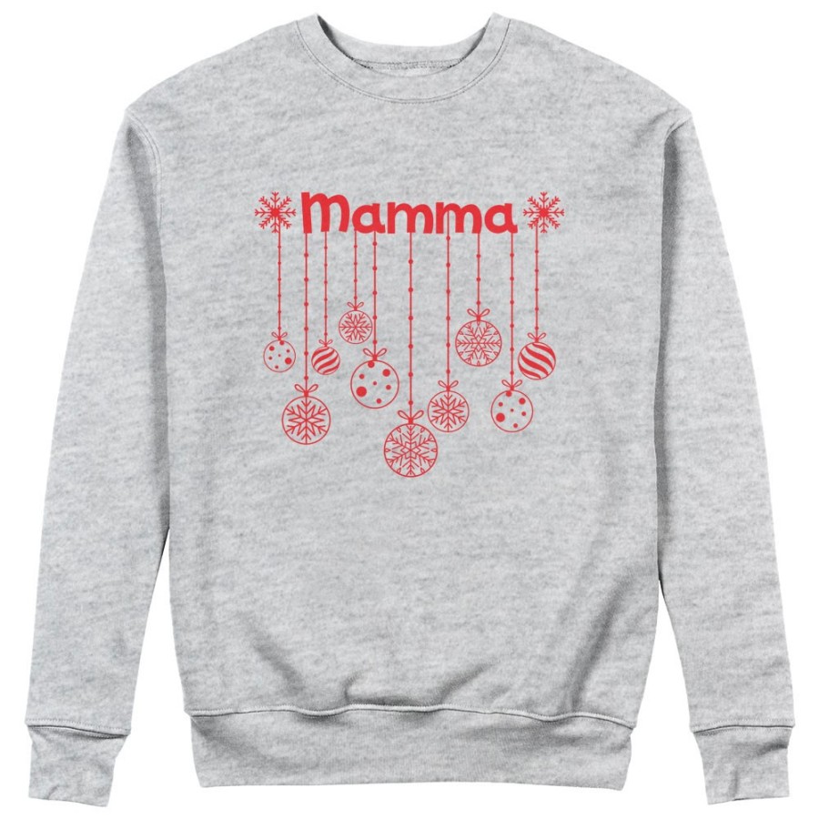 Felpa donna personalizzata con nome decorazioni natalizie Natale