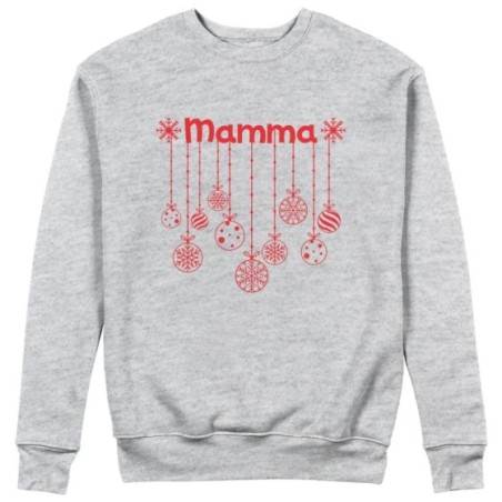 Felpa donna personalizzata con nome decorazioni natalizie Natale