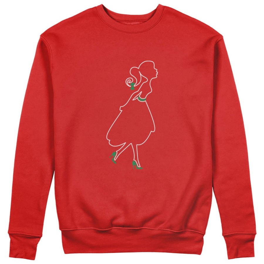 Felpa donna mamma bacia babbo natale Natale