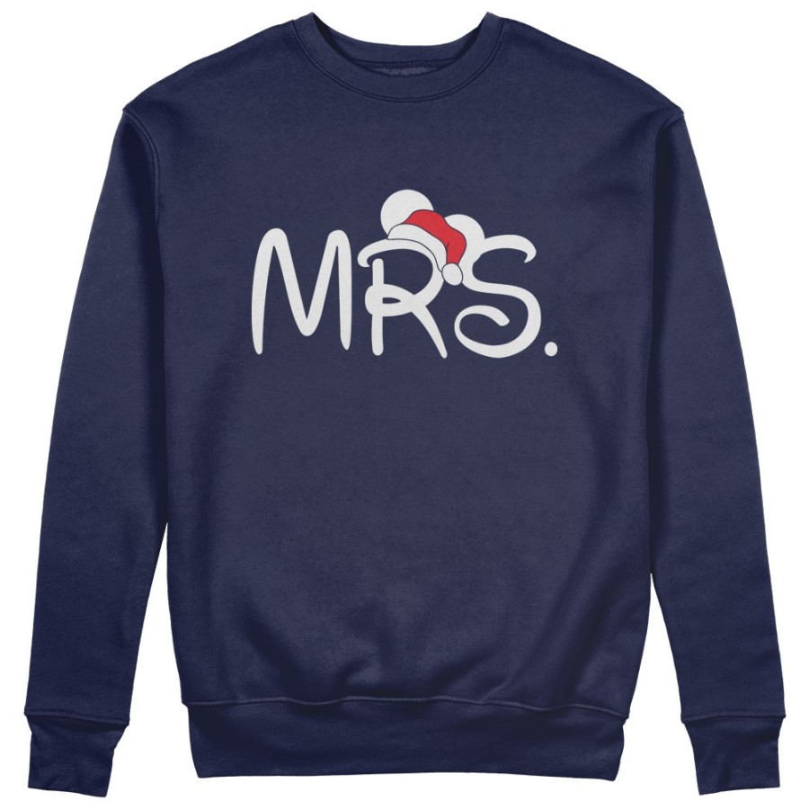 Felpa donna personalizzabile con nome mrs con cappello natalizio Natale