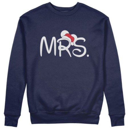 Felpa donna personalizzabile con nome mrs con cappello natalizio Natale