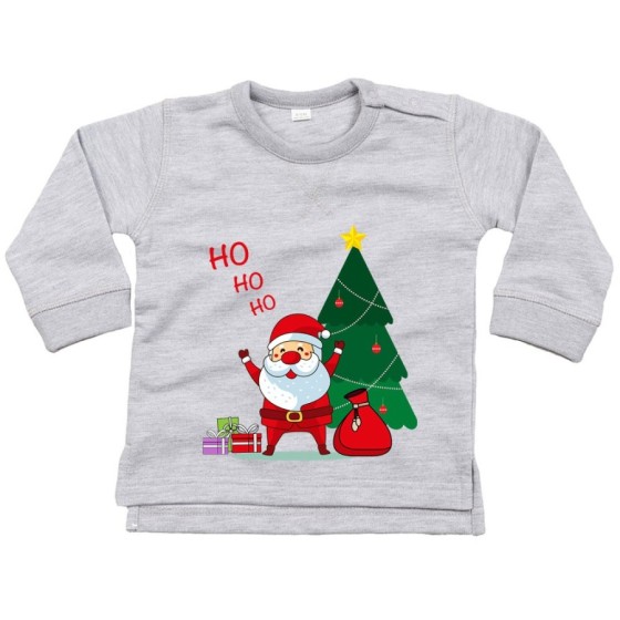 Felpa neonato personalizzabile con nome ho ho ho babbo natale Natale