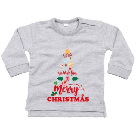 Felpa neonato personalizzabile con nome we wish you a...