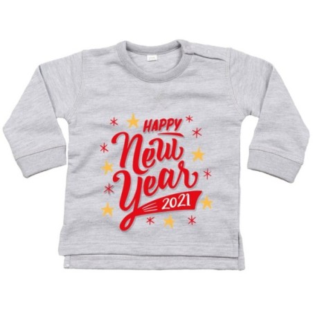 Felpa neonato personalizzata con anno happy new year