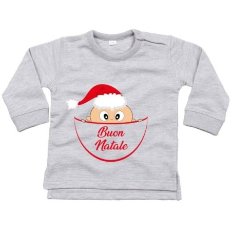 Felpa neonato bimbo che esce dalla tasca con cappello di...