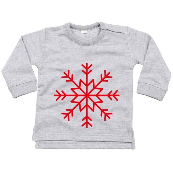 Felpa neonato fiocco di neve Natale