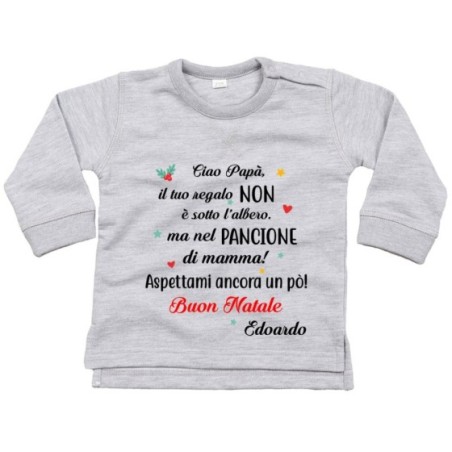 Felpa neonato personalizzata con nome papà il tuo regalo...