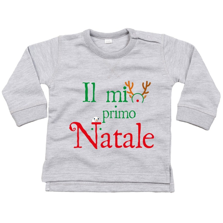 Felpa neonato il mio primo natale con cappello da renna Natale