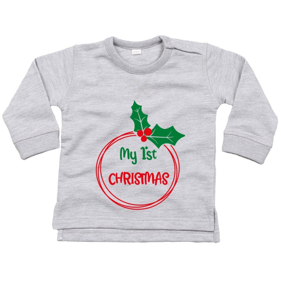 Felpa neonato personalizzabile con nome my first christmas Natale