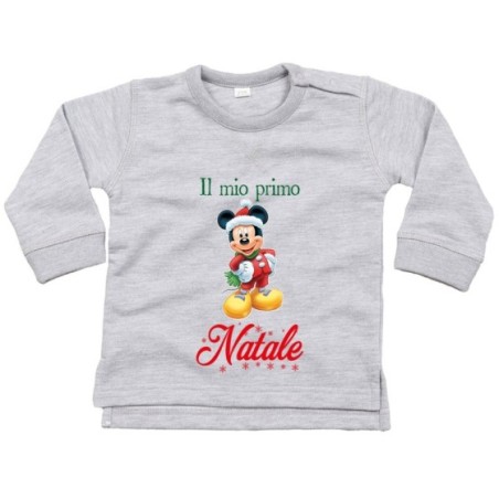 Felpa neonato personalizzabile con nome topolino il mio...
