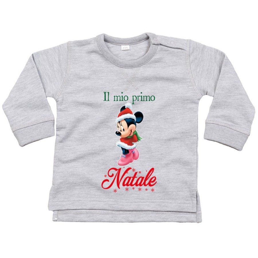 Felpa neonata personalizzabile con nome minnie il mio primo natale Natale
